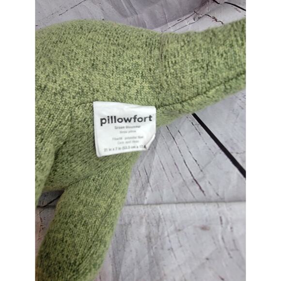 Pillowfort Target Green Dinosaur Dino Plush Stuffed Animal Pillow Knit Toy 21in - Picture 5 of 7